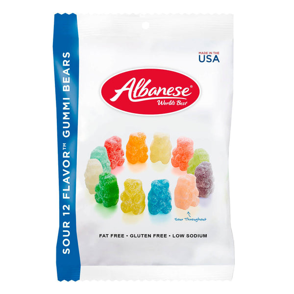12 Flavor Gummi Sour Bears - 198g