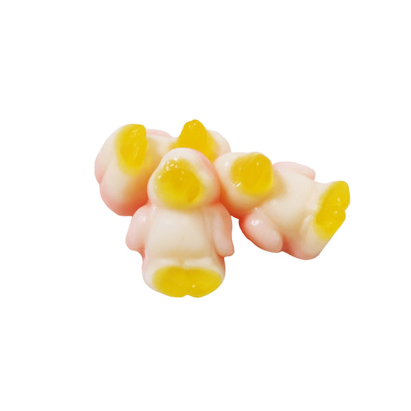 Pink and yellow strawberry penguins