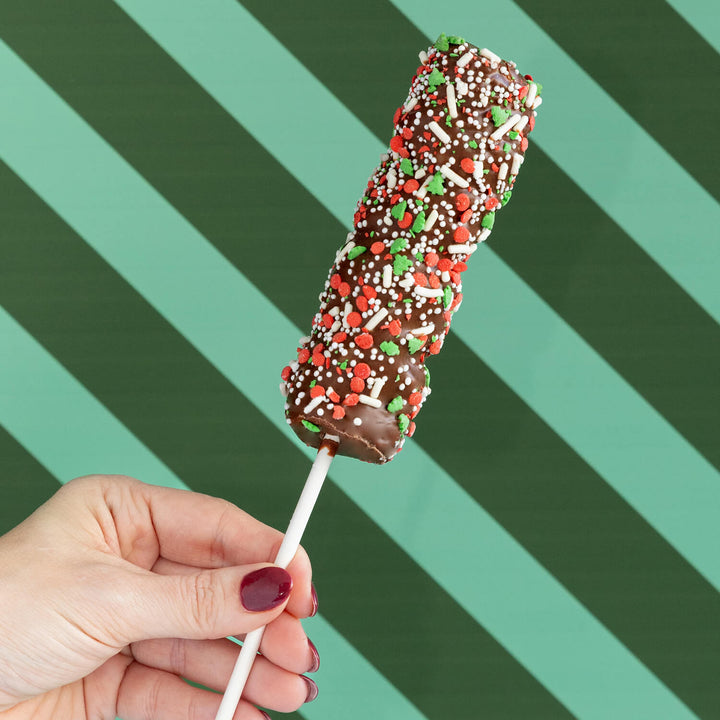 Guimauves sur bâton avec enrobage de chocolat belge