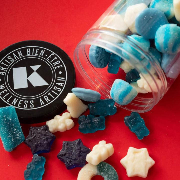 Jarre de bonbons mélange hivernal