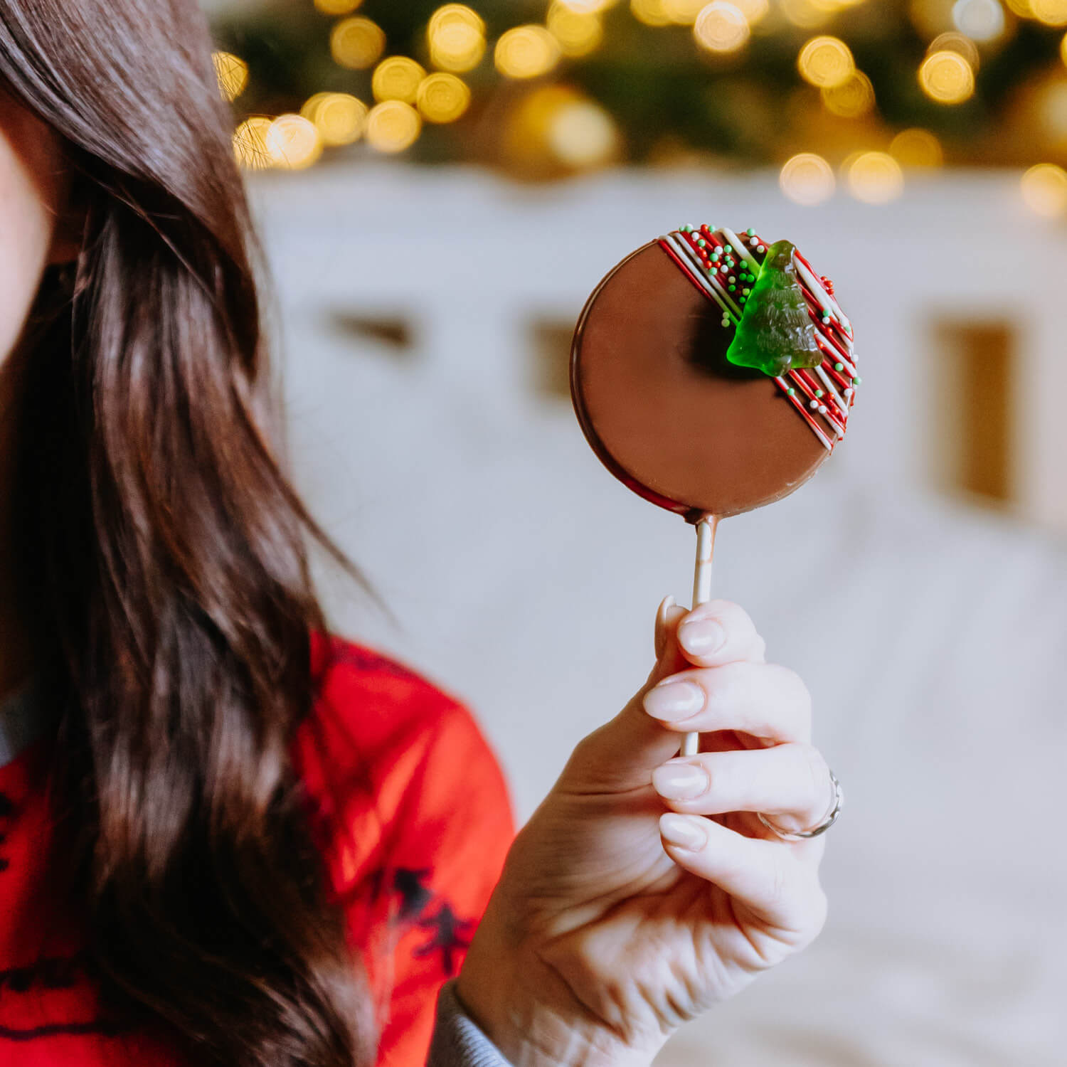 Belgian chocolate choco-candy lollipop - 1 unit