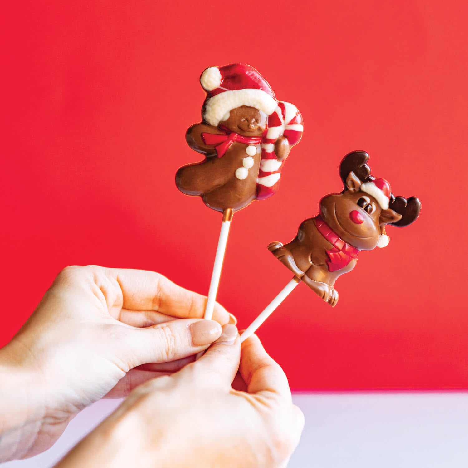 Belgian chocolate Snowman lollipop - 1 unit