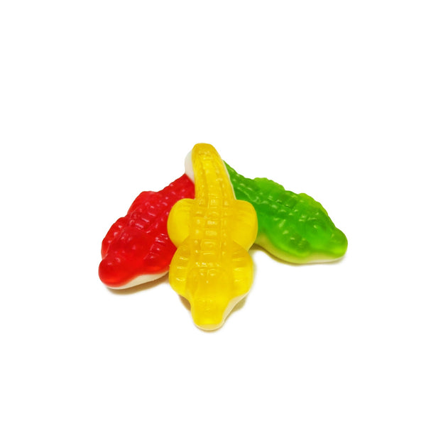 Assorted gummy crocodiles