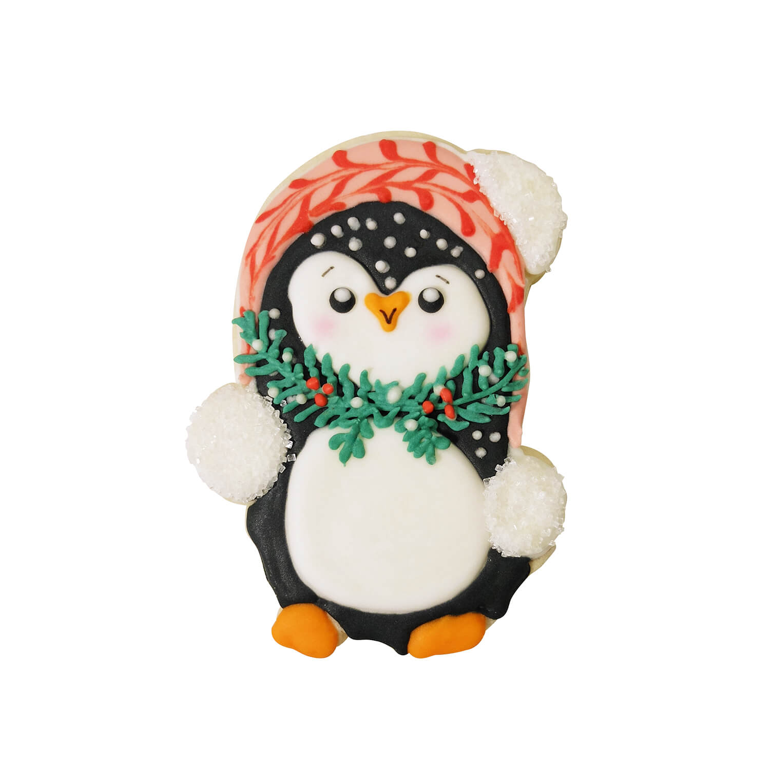 Holiday Penguin artisanal shortbread cookie - 1 unit