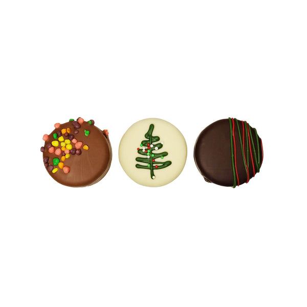 Ensemble de biscuits des Fêtes à la crème chocolatés - Lot de 3