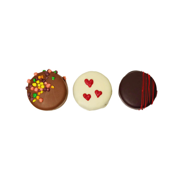 Chocolate Cream Valentine cookies - Pack of 3