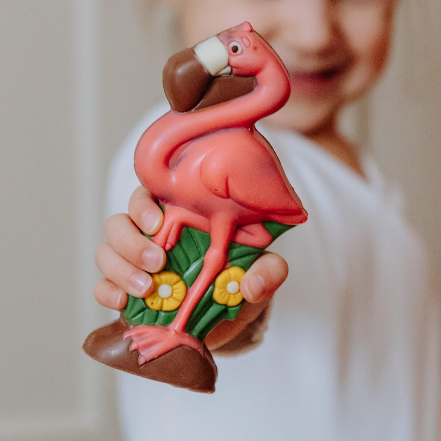 Moulage de chocolat belge Ally le Flamant rose - 1 unité