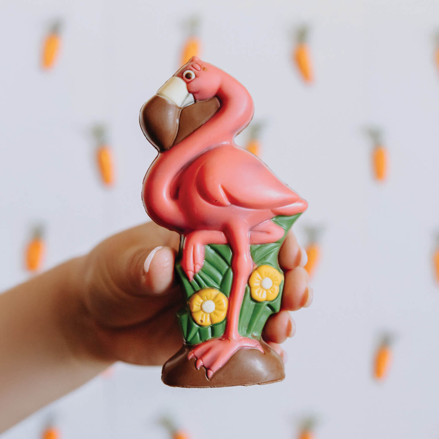 Moulage de chocolat belge Ally le Flamant rose - 1 unité