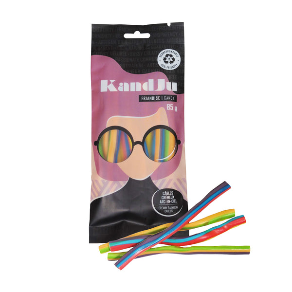 Creamy rainbow cables - 85 g