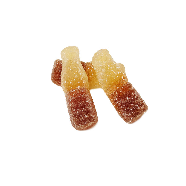 Bouteilles cola givrées - jujube en vrac, sablé, saveurs de cola