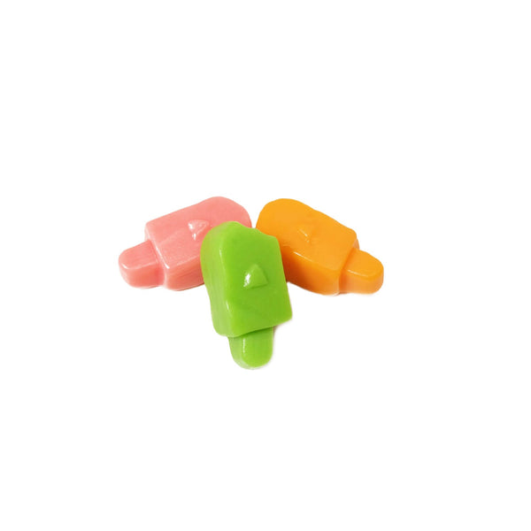 Sucettes glacées au sorbet - jujube en vrac, saveurs de orange, lime et fraise