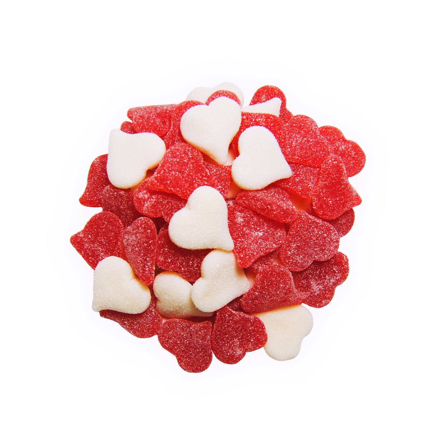 Bon Bons Rouges Durs Acidulés Cœurs Acidulés Rouges et Blancs | Bonbons en Vrac (2.04 kg) | KandJu