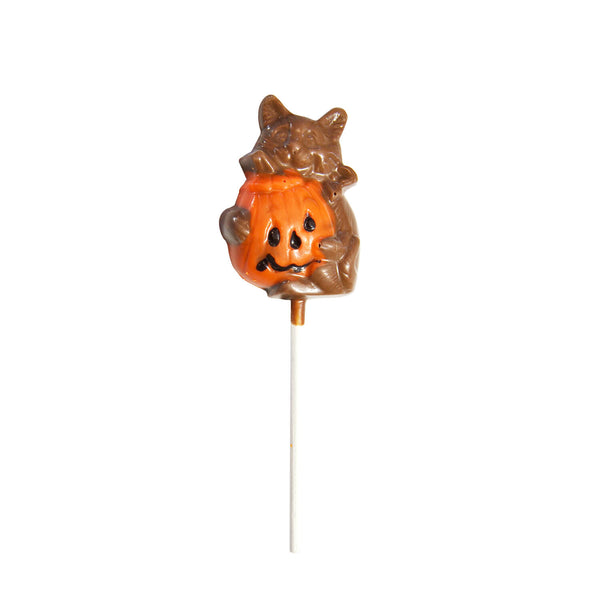 Belgian chocolate Kitty Pumpkin lollipop - 1 unit